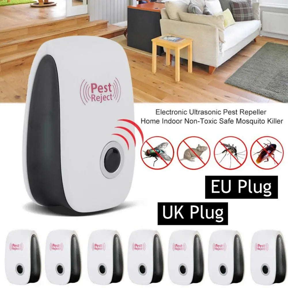 Electric Ultrasonic Pest Repeller Anti Mosquito Rodent Control Indoor Bug Cockroach Insect Killer Zapper Repellent EU/US/UK Plug