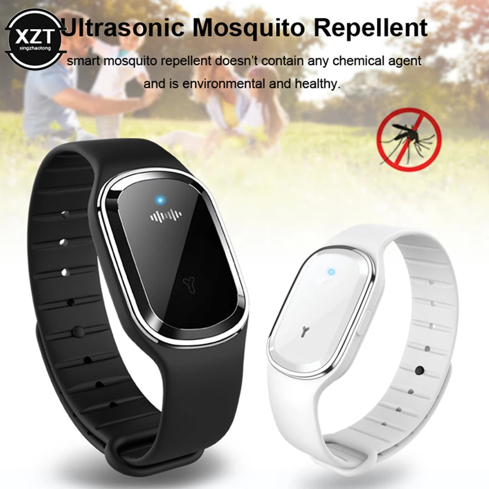 Children Smart Ultrasonic Mosquito Repellent Watch with Time Display Repellent Anti Mosquitoes Bite Long-last Protect Bracelet