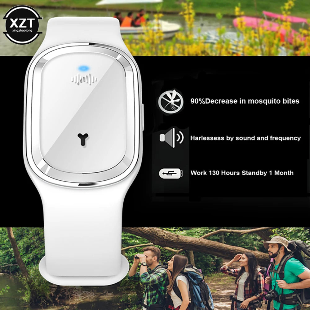 Children Smart Ultrasonic Mosquito Repellent Watch with Time Display Repellent Anti Mosquitoes Bite Long-last Protect Bracelet